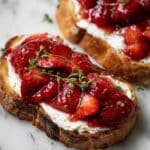 Roasted Strawberry Whipped Ricotta Toast Recipe