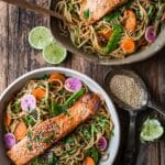Soba Noodle Salad with Salmon & Tahini Sauce Recipe