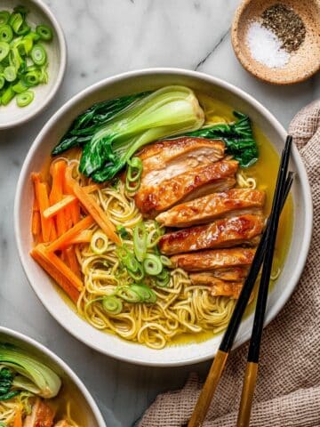 Chicken Teriyaki Ramen with Coconut Aminos and Veggie Toppings Recipe
