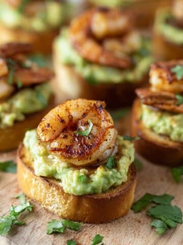 Garlic Shrimp Crostini with Avocado Recipe