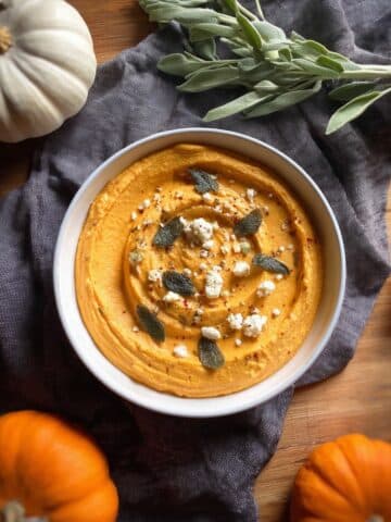 Pumpkin Whipped Feta with Crispy Sage Recipe