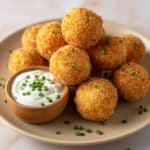 Fried Mashed Potato Balls with Cheddar and Chives Recipe