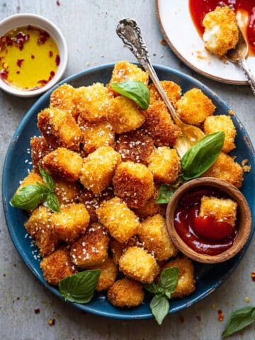Oven Fried Halloumi Bites with Hot Honey Recipe