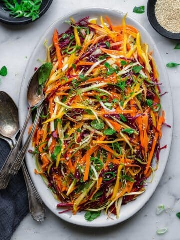 Shaved Rainbow Carrot Sesame Salad Recipe