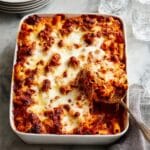 Baked Ziti with Spicy Italian Sausage, Basil, and Melty Mozzarella Recipe