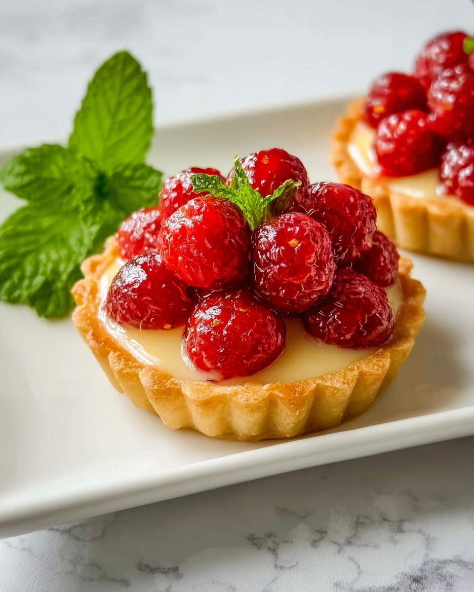 Mini Raspberry Tarts with Pastry Cream – Lovely & Delicious