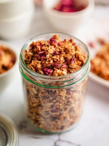 Tahini Granola with Rose and Pistachios Recipe
