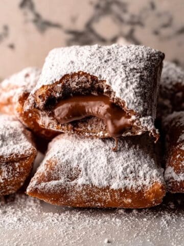 Chocolate Beignets with Chocolate Filling and Cocoa Dusting Recipe