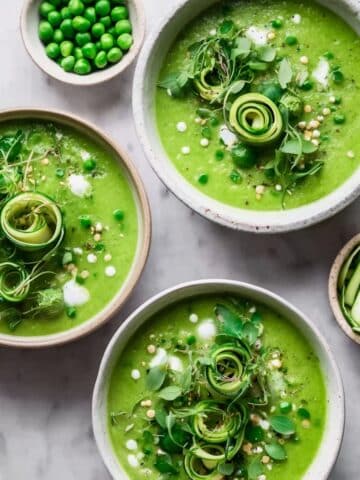 Creamy Avocado Pea Gazpacho Recipe
