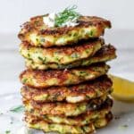 Zucchini Fritters with Feta and Dill Recipe