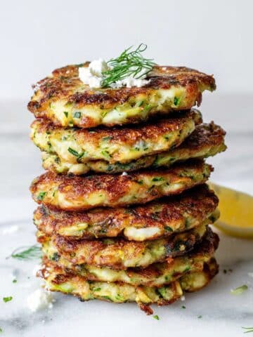 Zucchini Fritters with Feta and Dill Recipe
