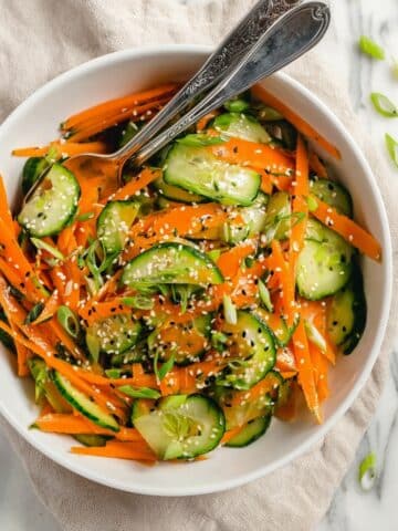Cucumber and Carrot Salad with Sesame Dressing Recipe