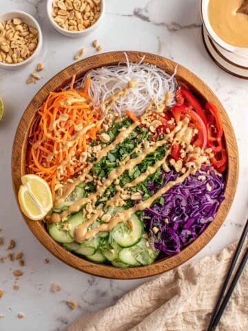 Spring Roll Salad with Peanut Sauce Recipe