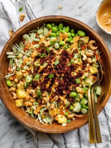 Crispy Rice Salad with Chili Crisp Tahini Recipe