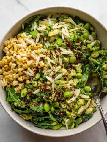 Grilled Corn and Orzo Salad with Scallion Dill Dressing Recipe