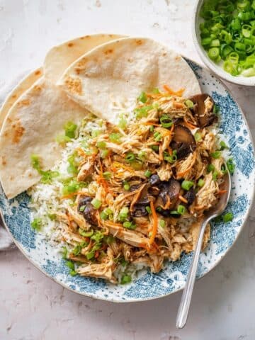 Mu Shu Chicken with Rice or Tortillas Recipe