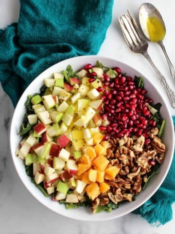 Pear and Apple Spinach Salad with Honey Mustard Dressing Recipe
