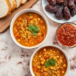 Moroccan Harira Soup with Chicken, Chickpeas, and Lentils Recipe