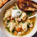 Kielbasa & Pierogi Soup Recipe