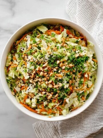 Napa Cabbage Salad with Peanut Ginger Dressing Recipe