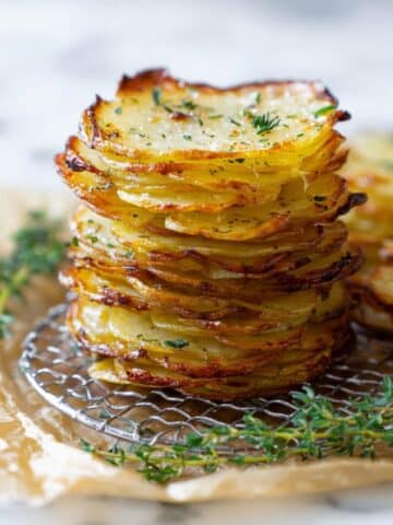 Gruyere and Thyme Stacked Potatoes Recipe