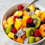 Tropical Fruit Salad with Honey Lime Dressing Recipe