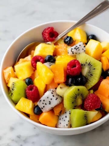 Tropical Fruit Salad with Honey Lime Dressing Recipe