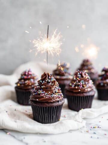 Chocolate Brownie Birthday Cupcakes Recipe