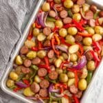 Sheet Pan Sausage, Peppers, and Potatoes Recipe