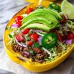 Taco Spaghetti Squash Boats Recipe