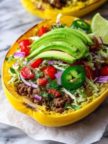 Taco Spaghetti Squash Boats Recipe