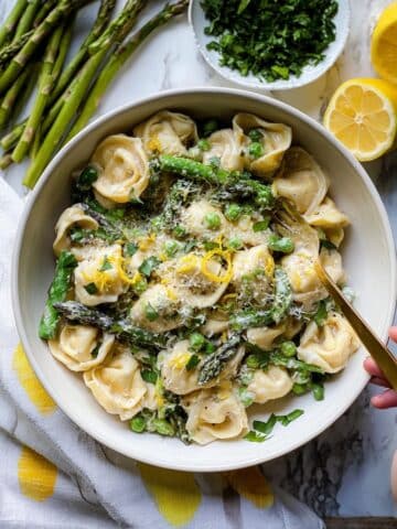 Lemon Cream Pasta with Spring Vegetables Recipe