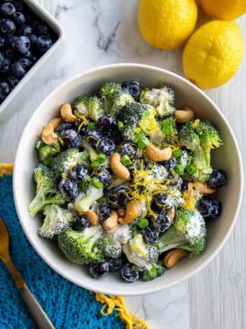 Blueberry Lemon Poppyseed Broccoli Salad Recipe