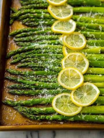 Roasted Asparagus with Lemon, Butter, and Parmesan Recipe