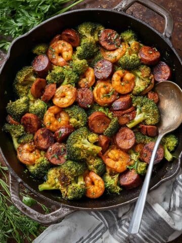 Honey Garlic Shrimp, Sausage, and Broccoli Stir-Fry Recipe