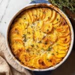 Sweet Potato and Yukon Gold Potato Gratin with Gruyère and Parmesan Recipe