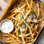 Garlic Parmesan Air Fryer Frozen French Fries Recipe