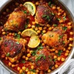 One Pan Moroccan Chicken and Chickpeas Recipe