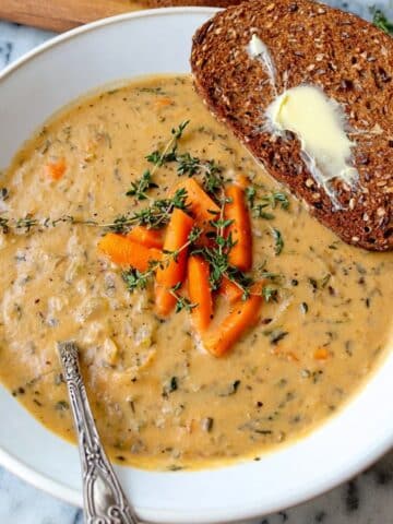Roasted Italian Sweet Potato Soup Recipe