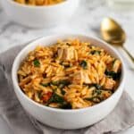 Cajun Chicken Orzo with Spinach Recipe