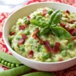 Sweet Pea Risotto with Basil and Pancetta Recipe