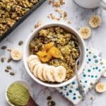 Crunchy Vegan Matcha Granola with Quick Oats Recipe