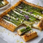 Asparagus Goat Cheese Puff Pastry Tart Recipe