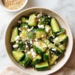 Smashed Cucumber Salad with Feta and Toasted Sesame Recipe
