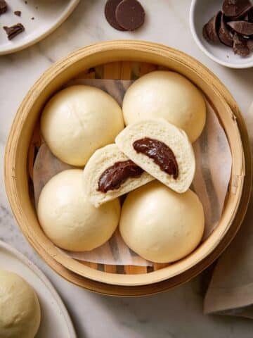 Chocolate Steamed Buns with Rich Chocolate Ganache Recipe