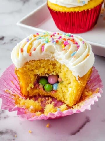 Sprinkles Filled Easter Cupcakes Recipe