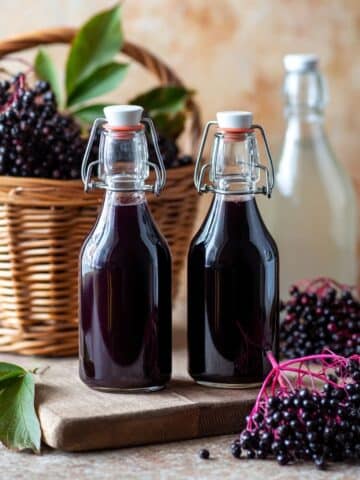 Homemade Elderberry Syrup with Ginger and Cinnamon Recipe