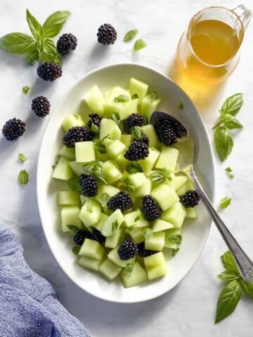 Blackberry Honeydew Salad with Basil Recipe