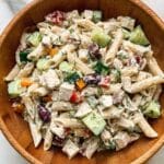 Greek Chicken Pasta Salad with Tzatziki Dressing Recipe