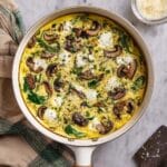 Mushroom, Spinach and Goat Cheese Frittata Recipe